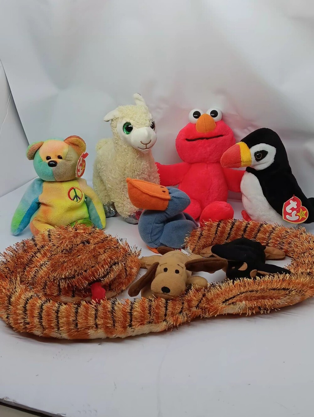 Ty Beanie Babies And Ganz Plush Toys Lot Of 8 Colorful Great Condition